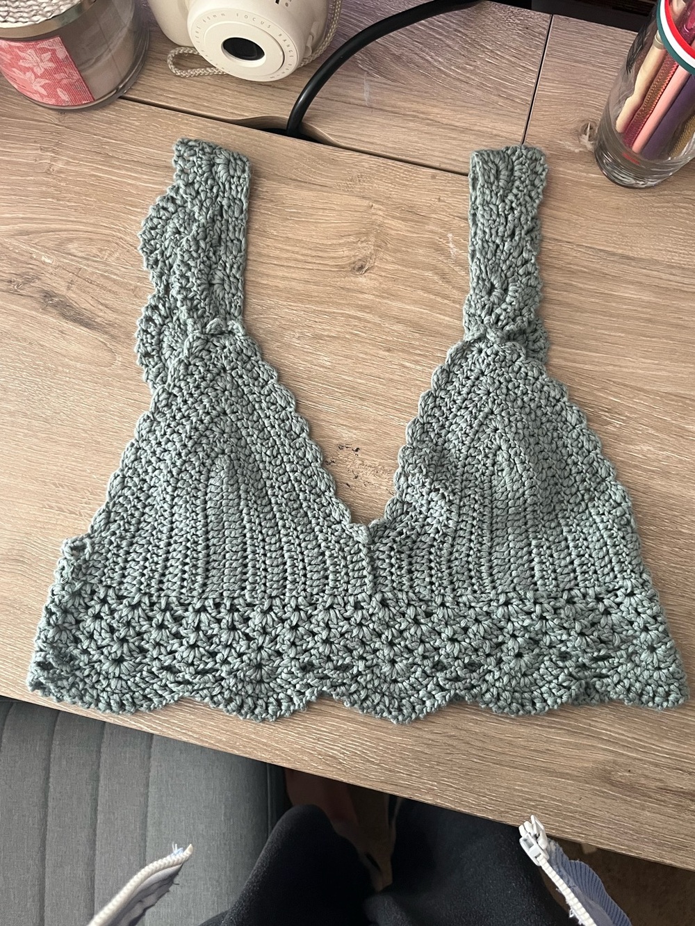 Dreamers Crochet Tank in Sage Green